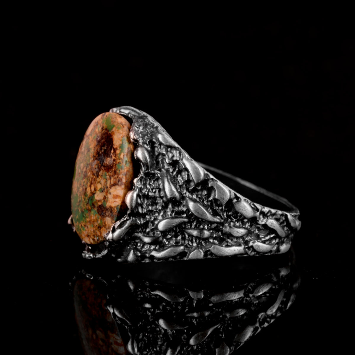 Natural Arizona Turquoise Stone Ring (Model-3) — 5