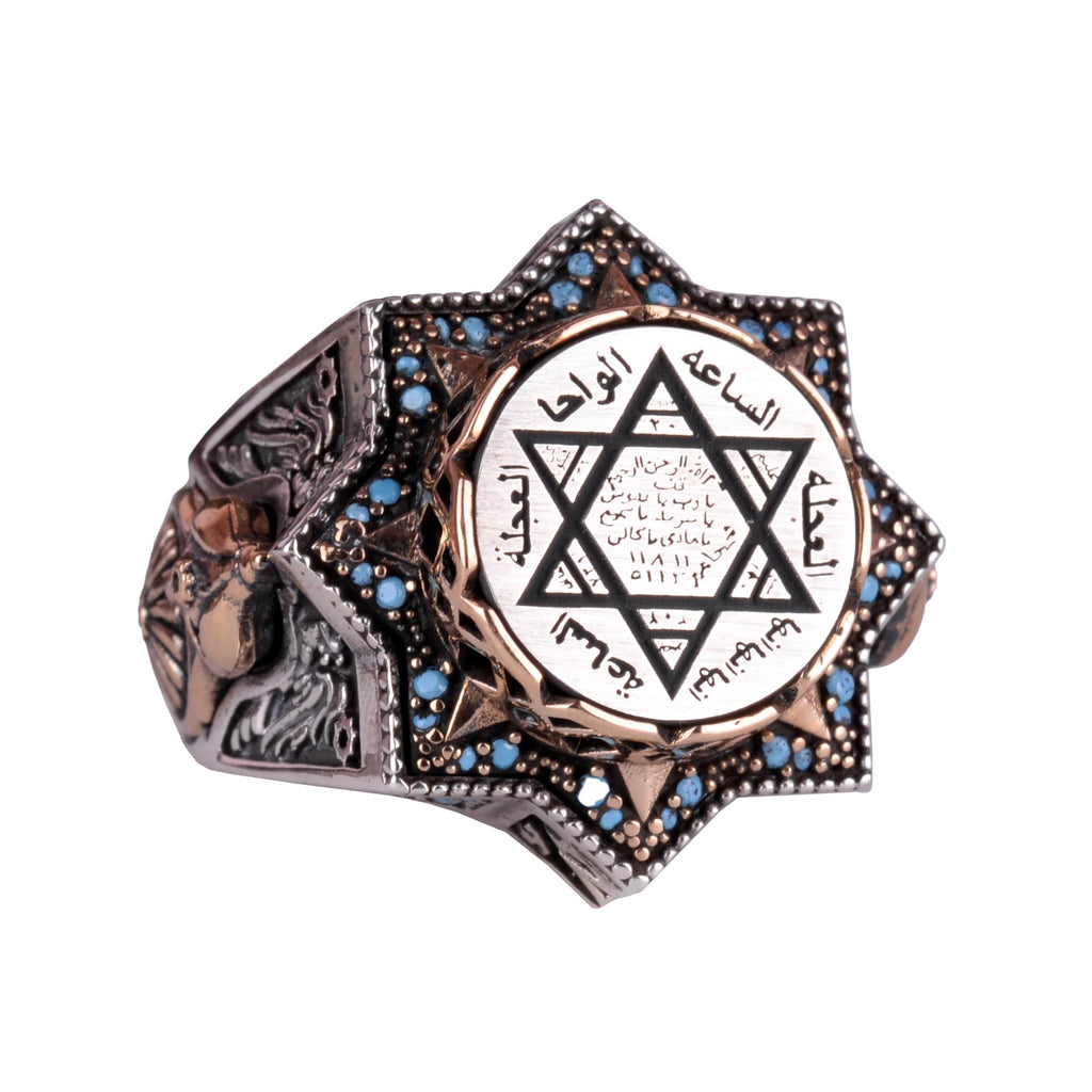 King Solomon Ring, Handmade Ring, 925 Sterling Silver Men's Ring