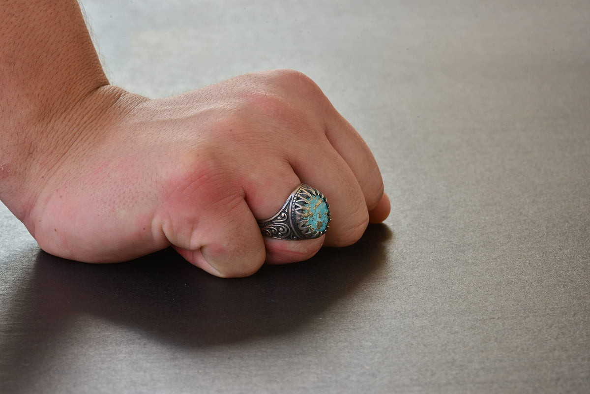 KAMBO Natural Arizona Turquoise Gemstone Ring — 6