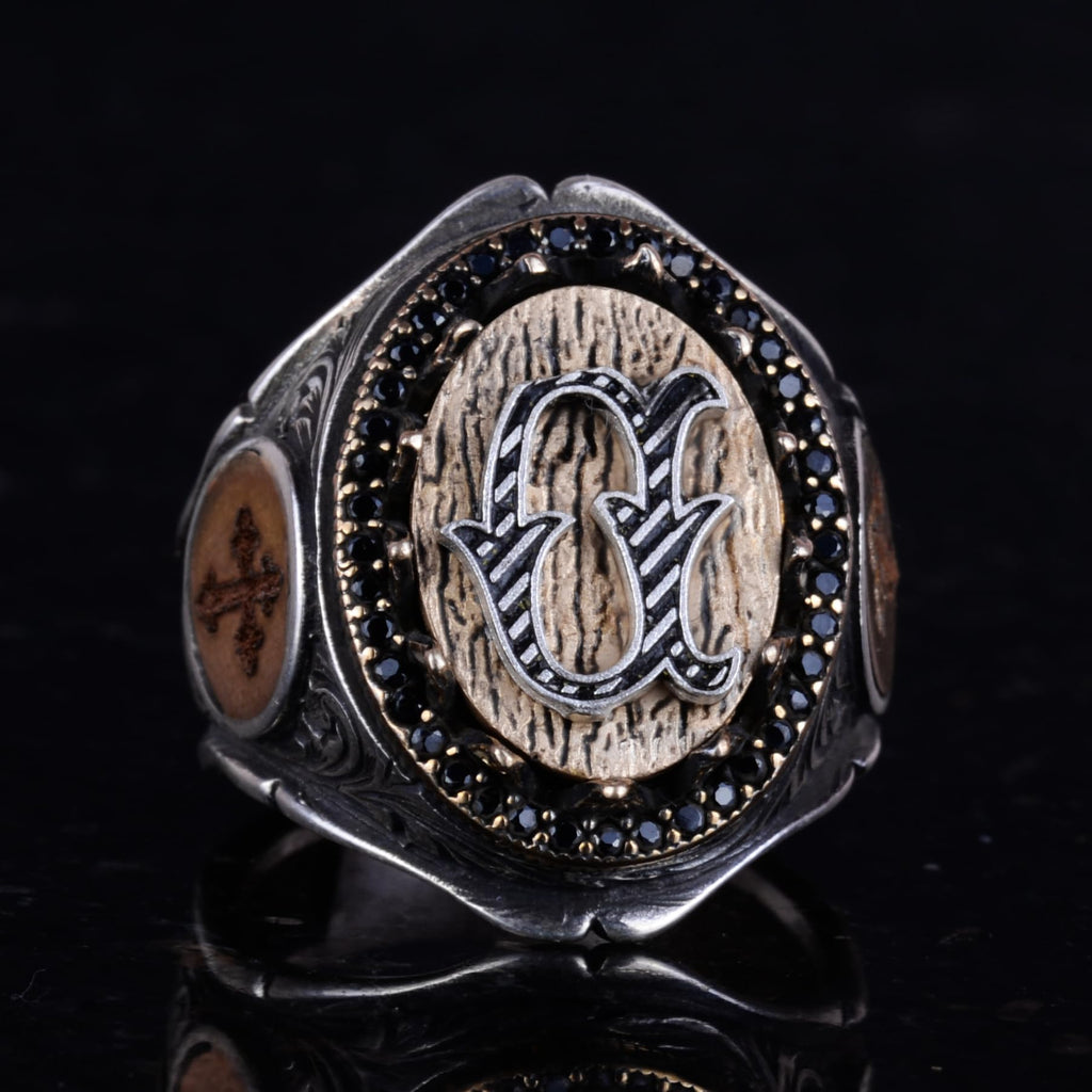 Cross Letter Silver Ring — 3