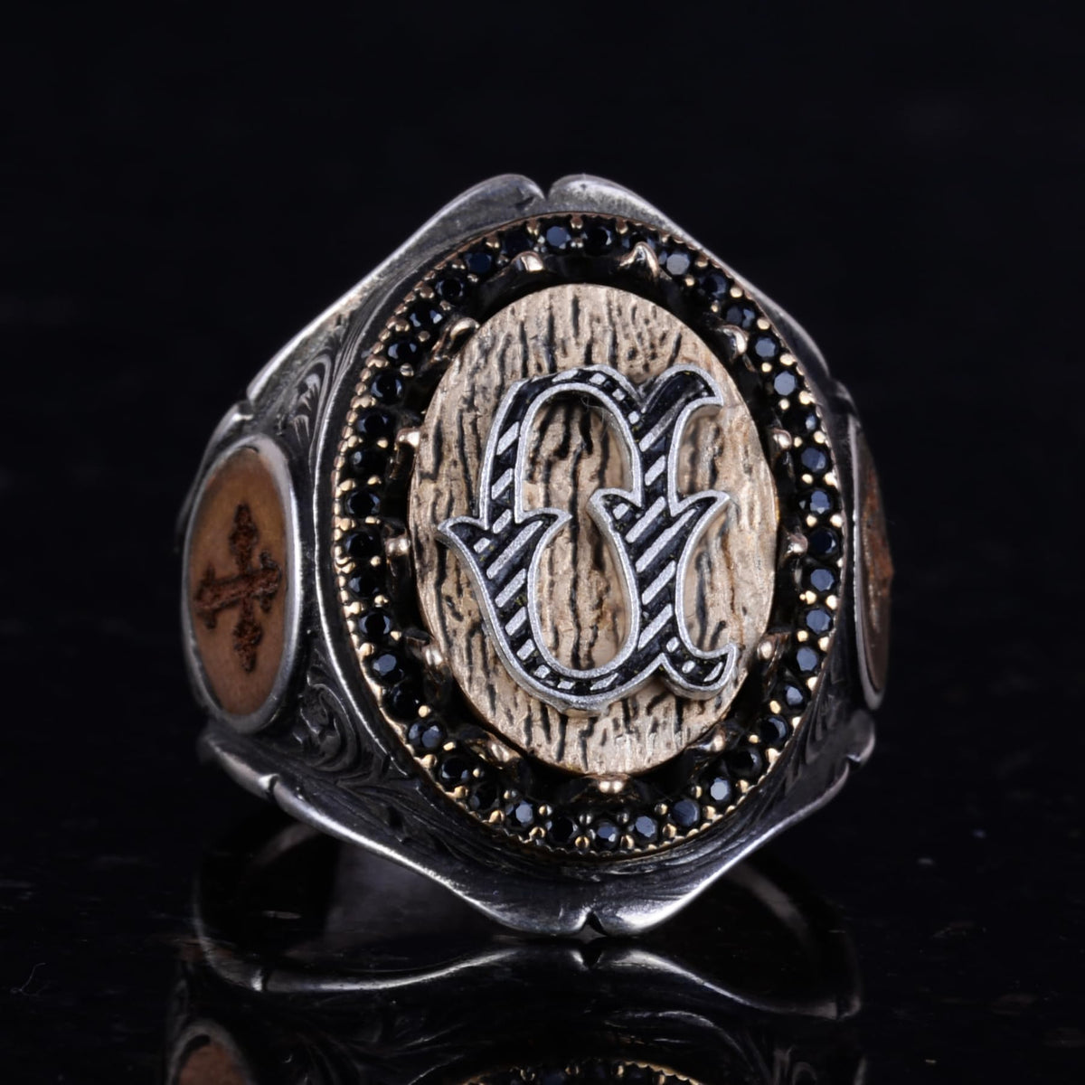 Cross Letter Silver Ring — 3