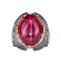 Islamic Star Ruby Stone Ring