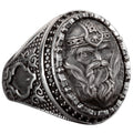 925 Sterling Silver Men's Viking Warrior Ring - Bold and Historical Design, Suitable for Daily Wear and Special Occasions