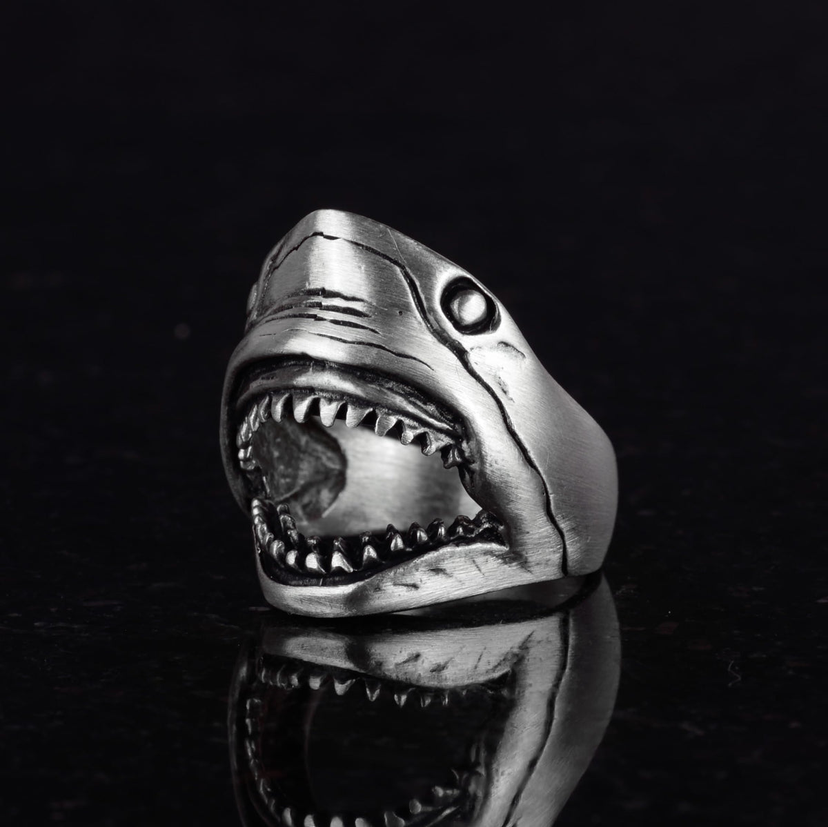 Shark Ring, 925 Sterling Silver Men's Ring, Animal Design — 5