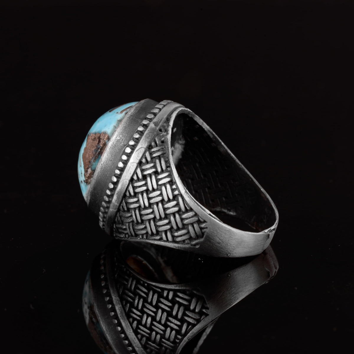 KAMBO Natural Arizona Turquoise Gemstone Ring (Model-2) — 6