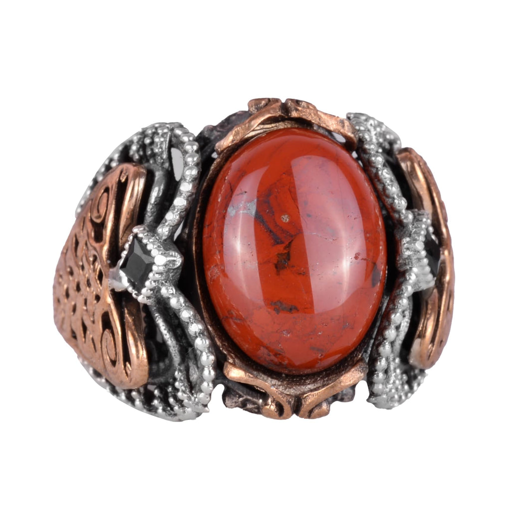 Natural Red Blood Stone Ring