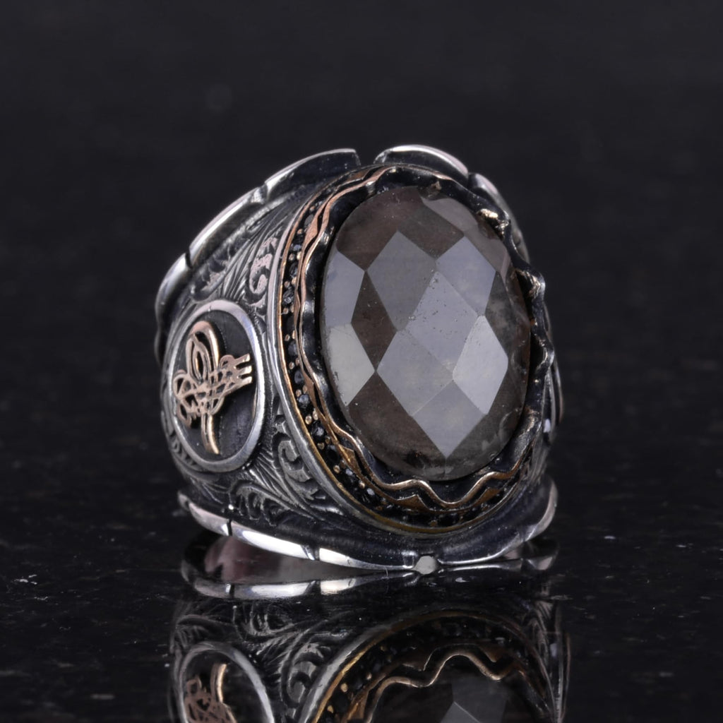 Natural Smoky Quartz Stone Ring, 925 Sterling Silver Ring — 4
