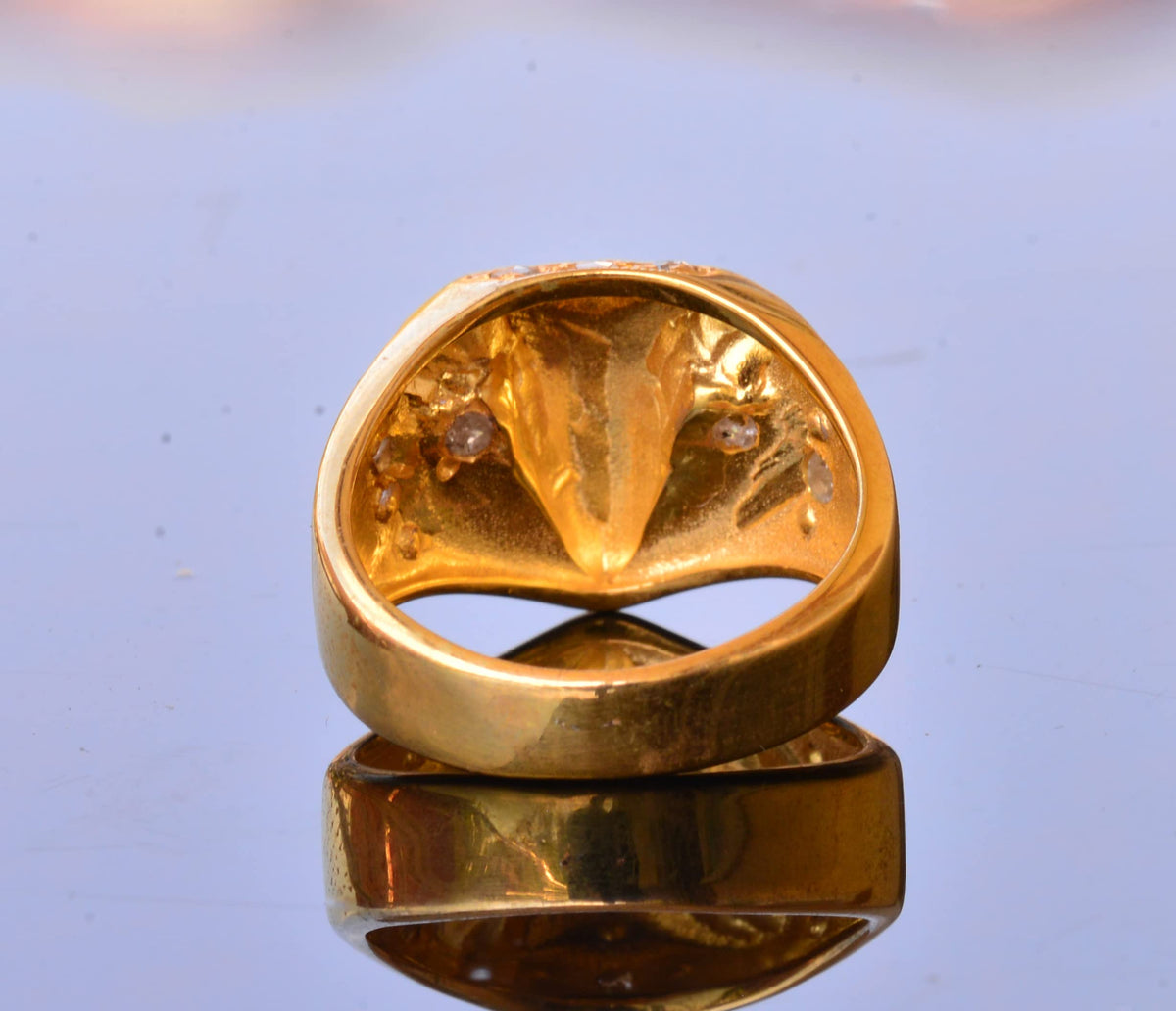 Diamond Stone Owl Ring — 8