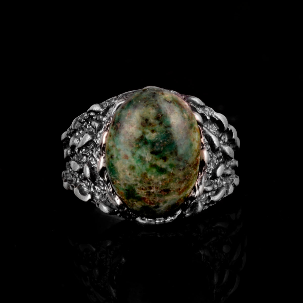 Natural Arizona Turquoise Stone Ring - 925 Sterling Silver (Model-5) — 2