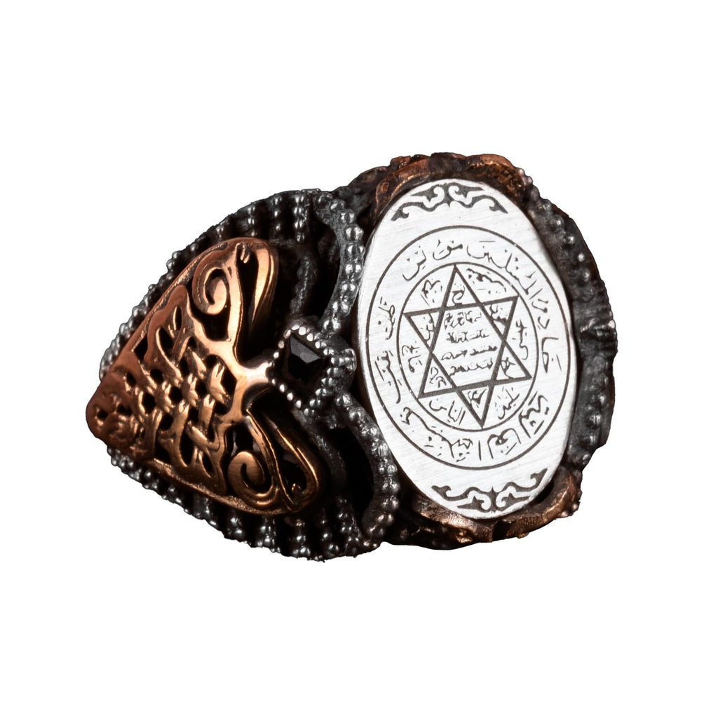 Religious Star of David Silver Ring - 925 Sterling Silver Seal of Solomon Ring