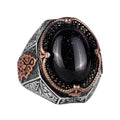 Blue Synthetic Sunstone Ring, 925 Sterling Silver Men's Ring, Stylish Handmade Silver Ring
