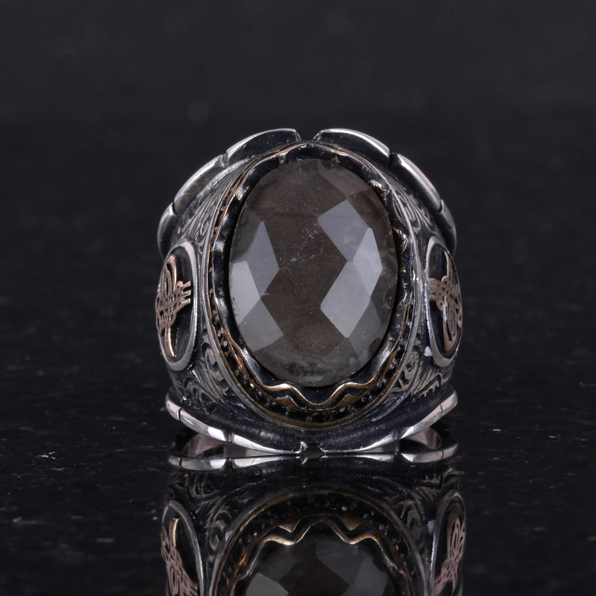 Natural Smoky Quartz Stone Ring, 925 Sterling Silver Ring — 3