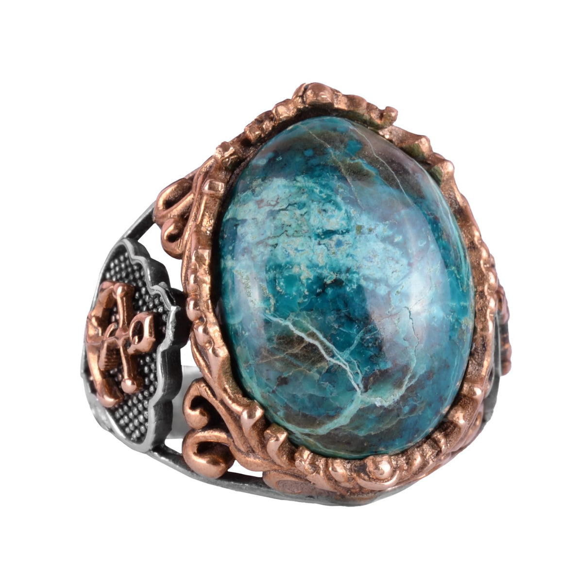 Tiger's Eye Stone Ring, Sailor Men's Ring, 925 Sterling Silver Ring