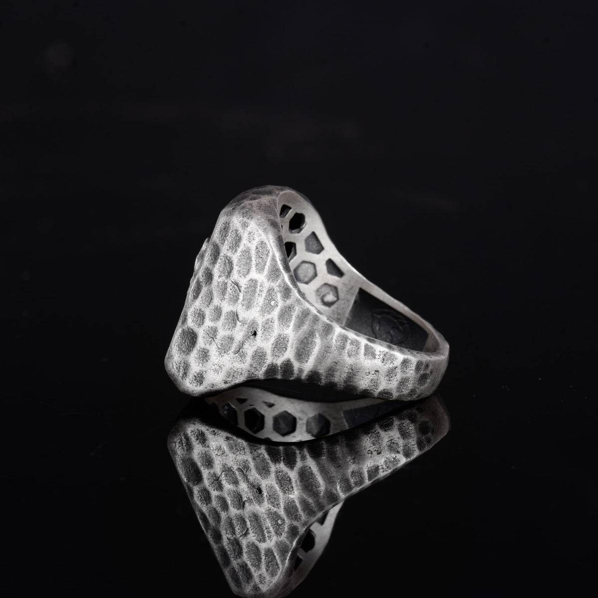 KAMBO 925 Sterling Silver Bear Ring – Handmade Men's Animal Symbol Ring – Bold Statement Jewelry – Strength and Power Design — 7