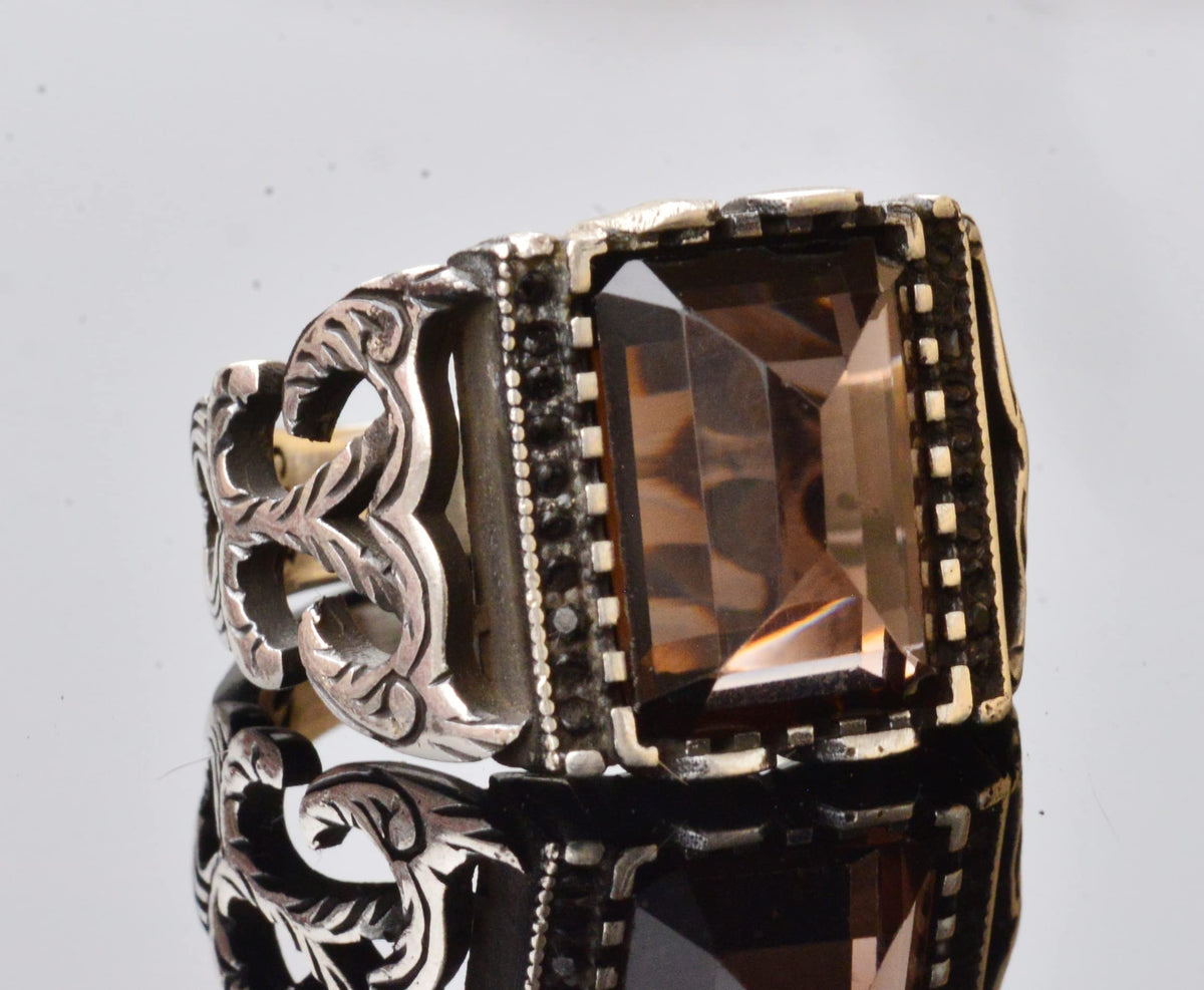Natural Smoky Quartz Gemstone Ring — 3