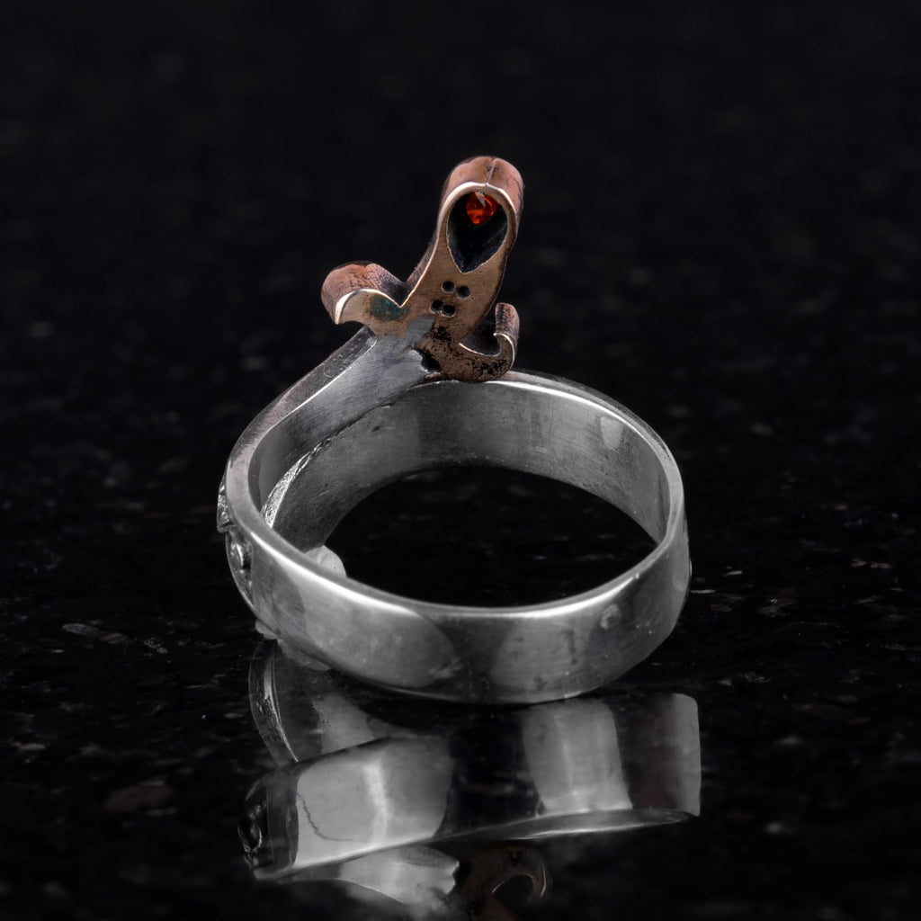 925 Sterling Silver Men's Ring - Zulfikar Sword Design — 5