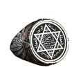KAMBO Star Of David Handmade Ring - Seal Of Solomon Design, Embroidered Silver, 925 Sterling Silver, Size [insert size],