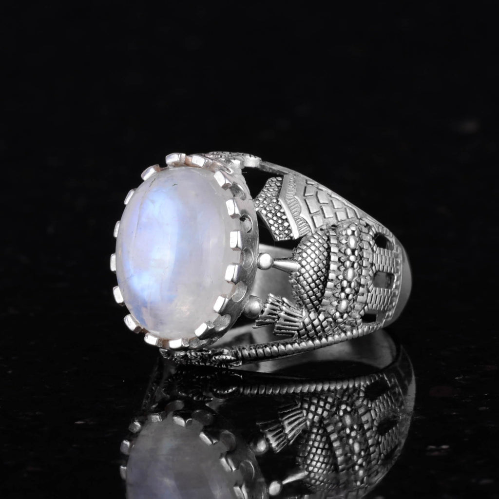 925 Sterling Silver Men's Ring - Lighting Stone — 3