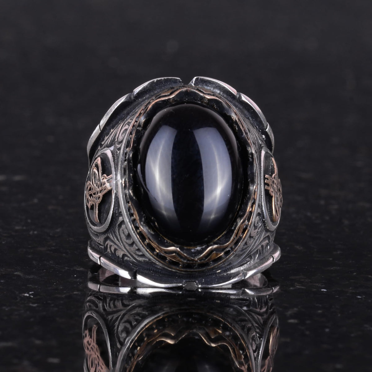 Natural Onyx Stone Ring — 3