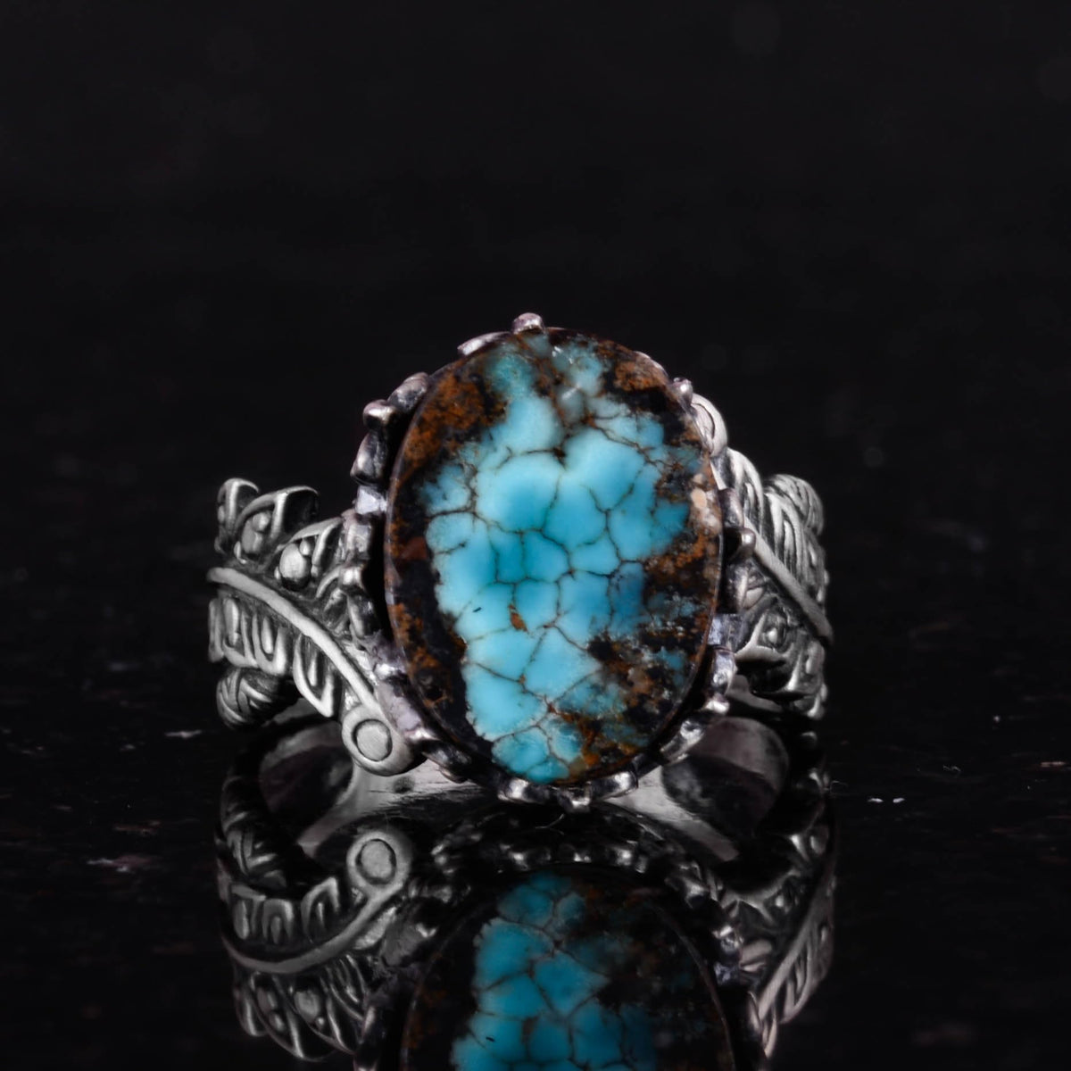 Natural Arizona Turquoise Stone Ring, 925 Sterling Silver Ring, Minimalist Handmade Ring (Model-2) — 4