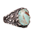 Natural Arizona Turquoise Stone Ring - 925 Sterling Silver Minimalist Ring (Model-4)