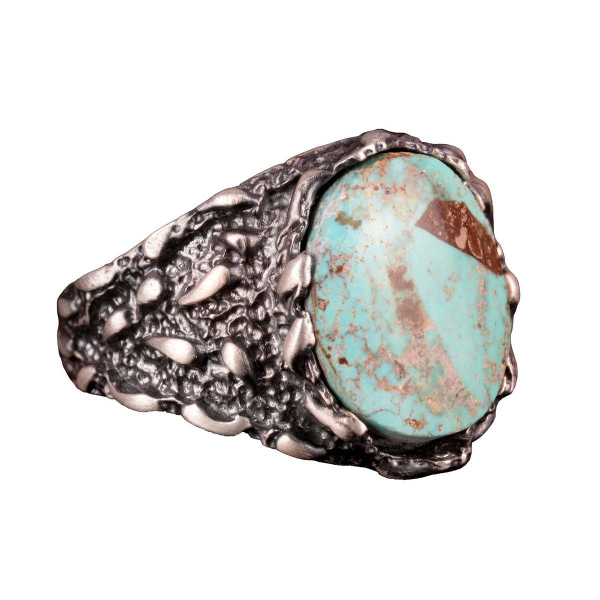 Natural Arizona Turquoise Stone Ring - 925 Sterling Silver Minimalist Ring (Model-4)