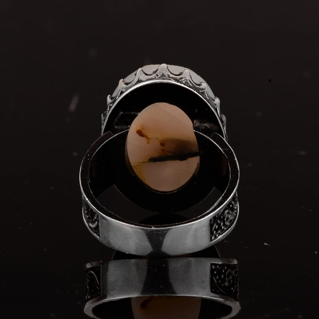 Natural Rutilated Quartz Stone Ring — 7