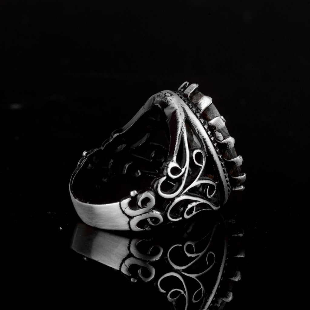 Natural Arizona Turquoise Stone Ring, 925 Sterling Silver Ring (Model-8) — 6