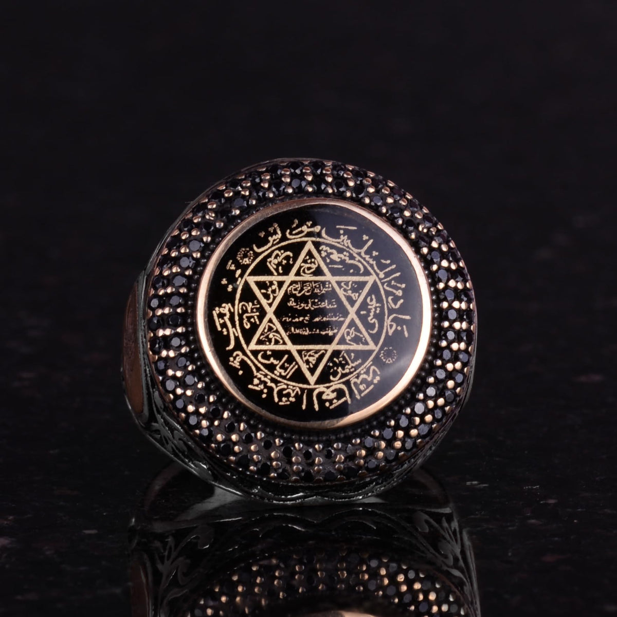 King Solomon Seal Silver Ring, 925 Sterling Silver, Star of David Ring — 2