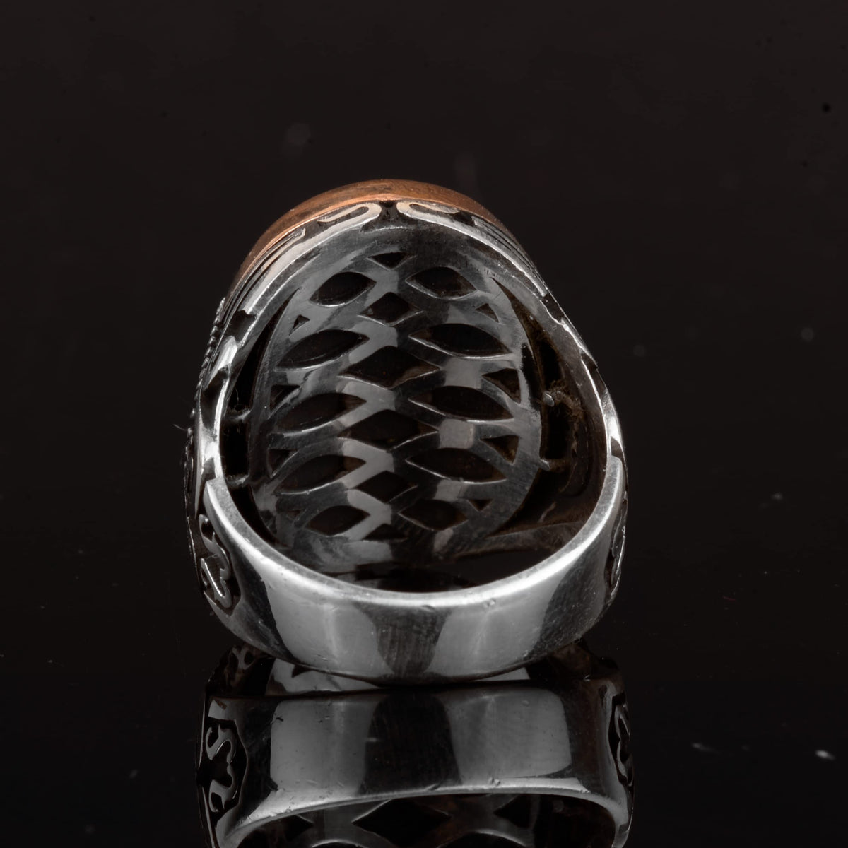 Handmade Men's Ring, 925 Sterling Silver Men's Ring, Synthetic Onyx Stone Ring — 7