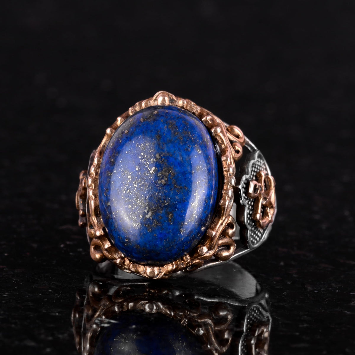 Handmade Lapis Lazuli Stone Ring - KAMBO — 5