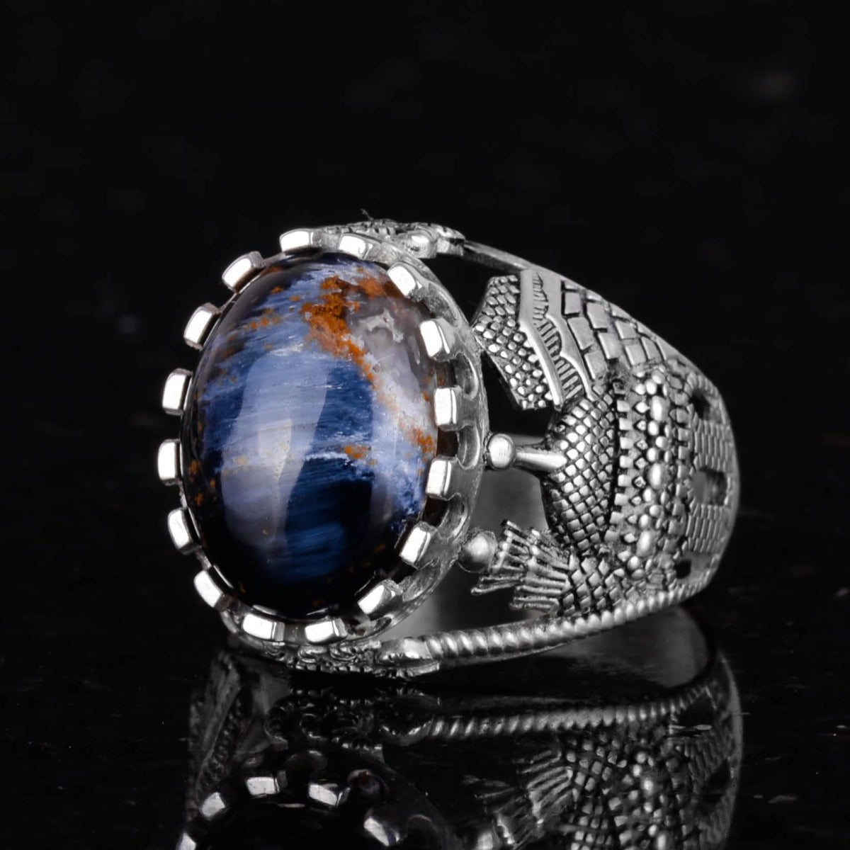 Muslim Pietersite Stone Ring — 4