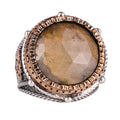 Natural Stone Handmade Ring - 925 Sterling Silver (Yellow Sapphire)