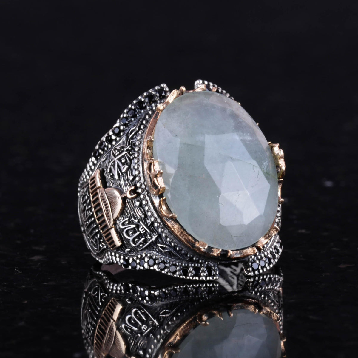 Natural Aquamarine Stone Ring — 3