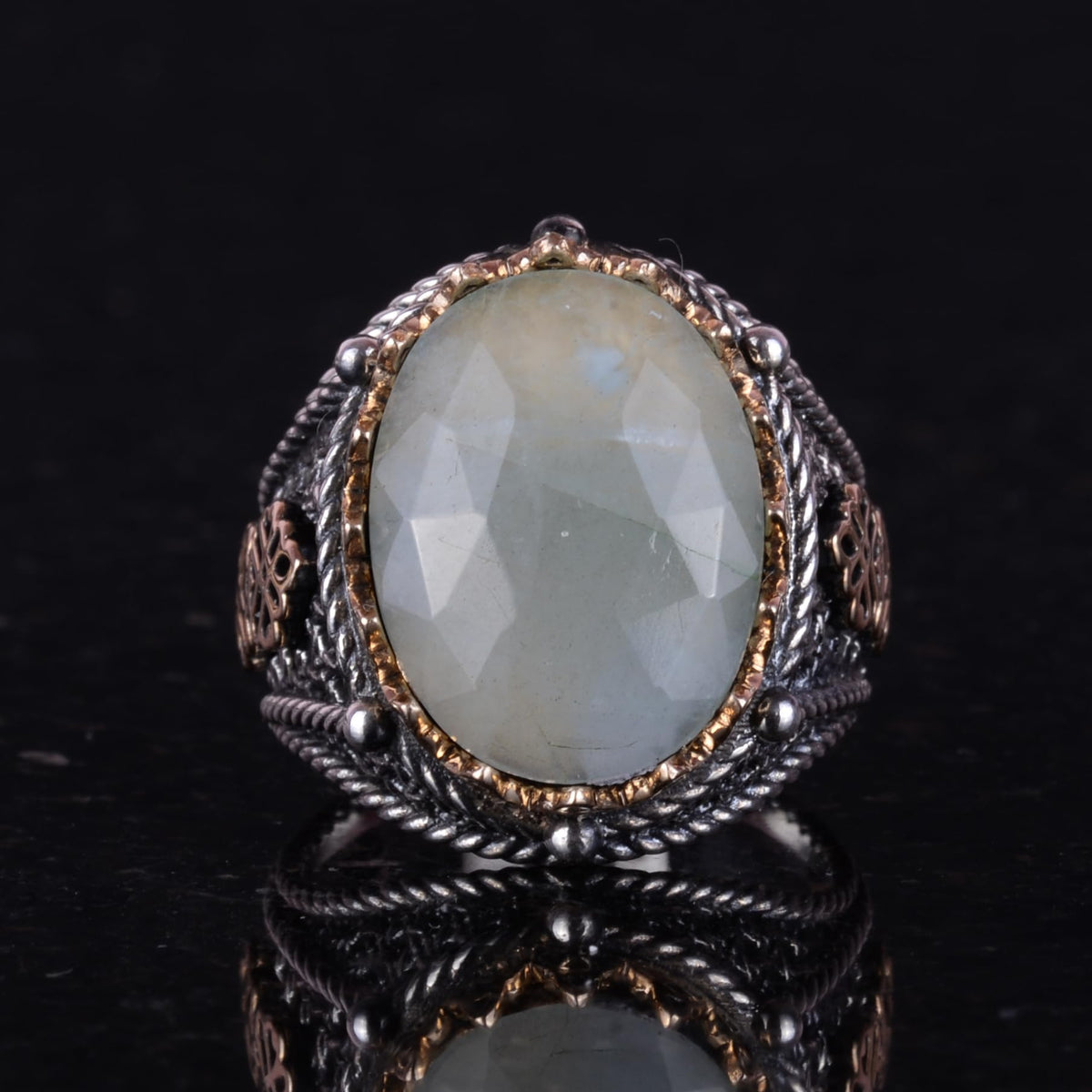 Natural Aquamarine Stone Ring (Model-2) — 5
