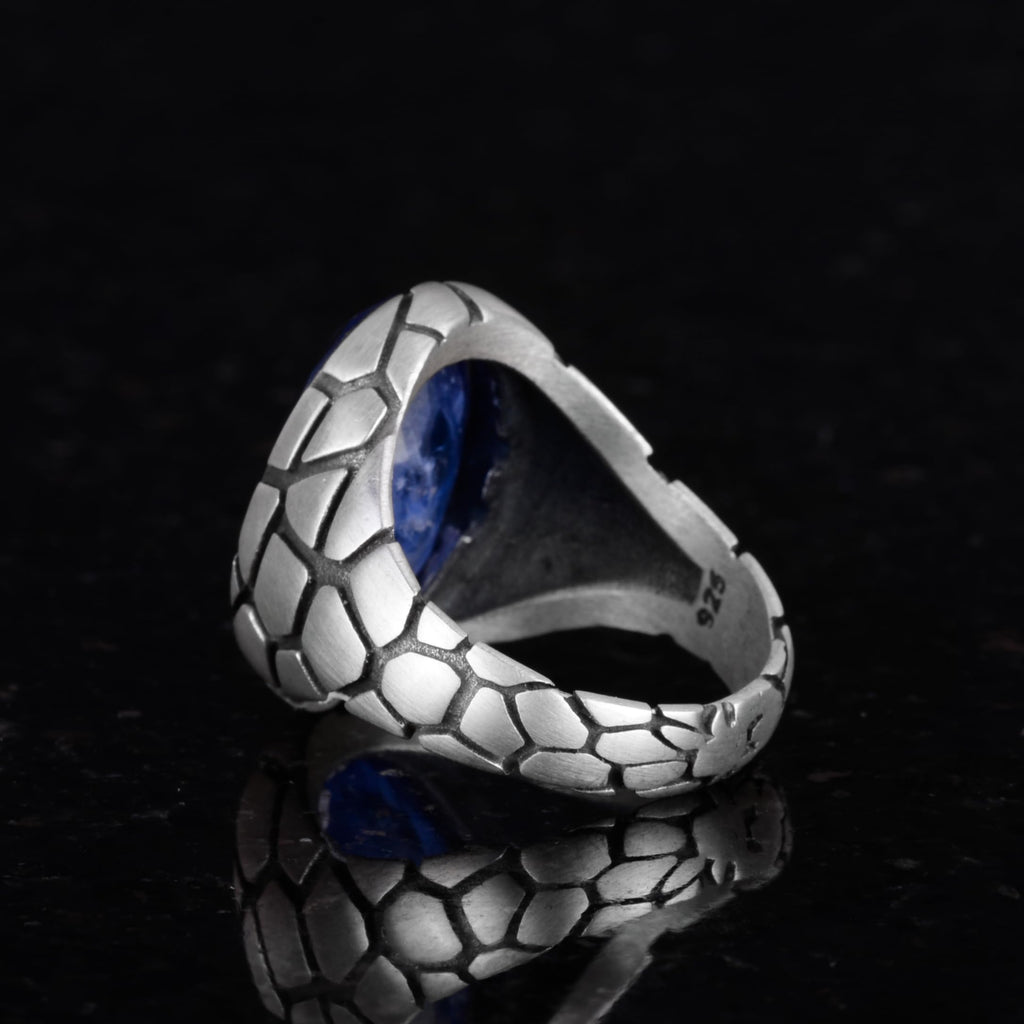 Luxury 925 Sterling Silver Paraiba Stone Ring — 5