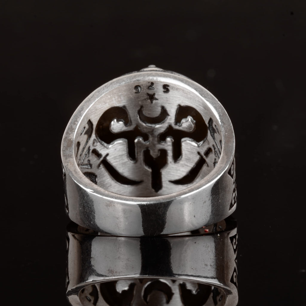 925 Sterling Silver Men's Ring, Star of David Design, Protective Amulet — 7