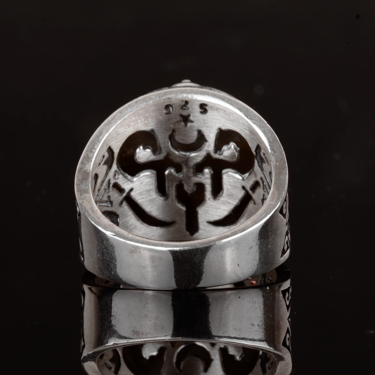 925 Sterling Silver Men's Ring, Star of David Design, Protective Amulet — 7