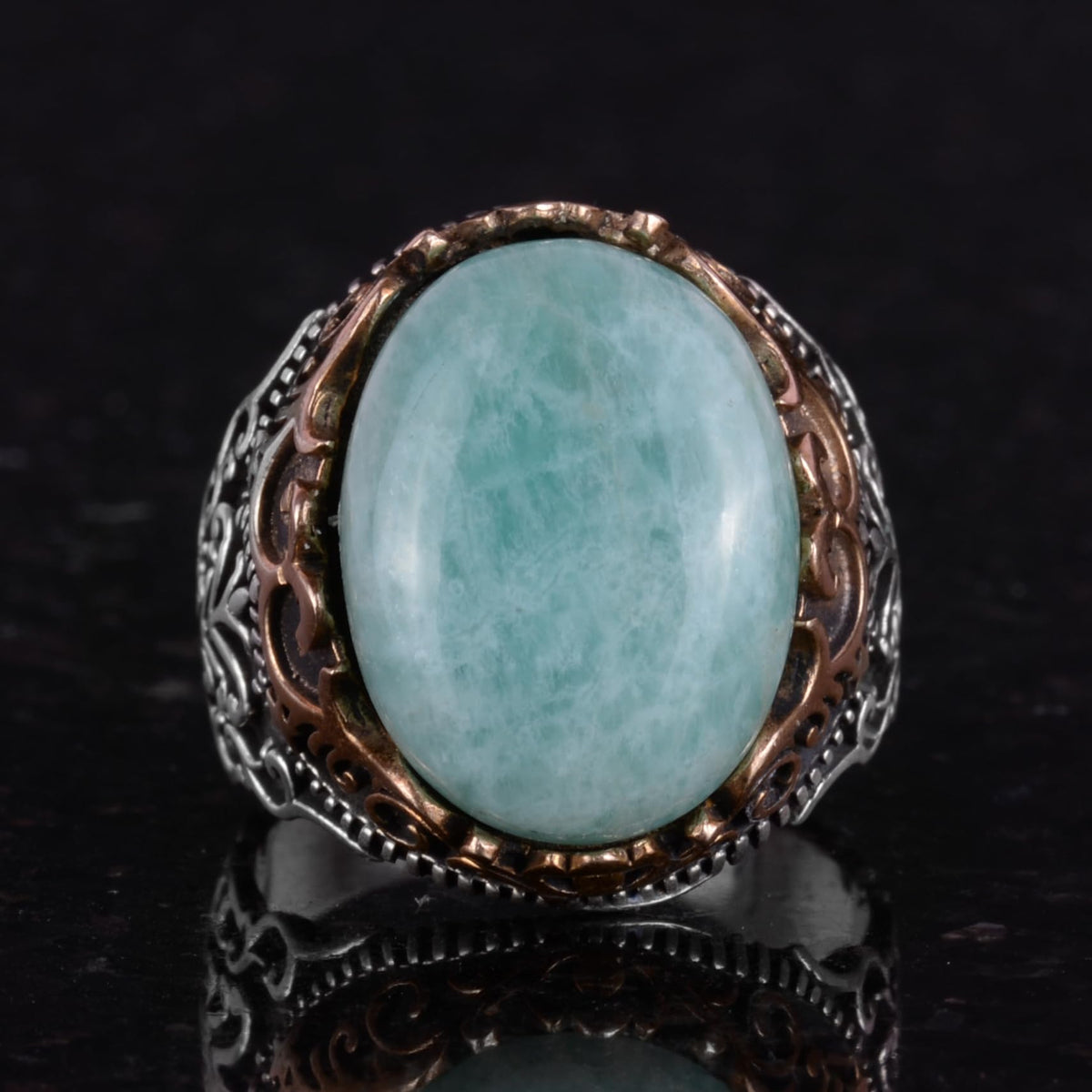 Natural Stone Handmade Ring - 925 Sterling Silver Ring — 4
