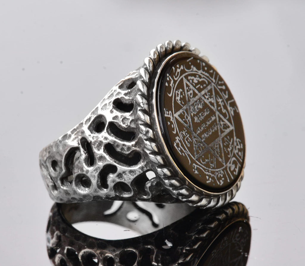 Star of David, Solomon's Seal 925 Sterling Silver Men's Ring — 4