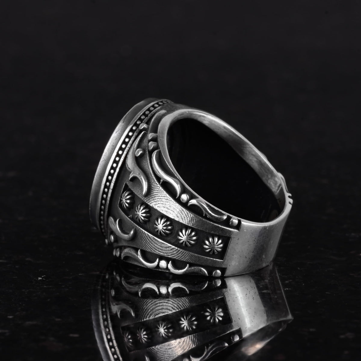 925 Sterling Silver Ring, Designer Silver Men's Ring (Mystic Topaz Stone) — 6