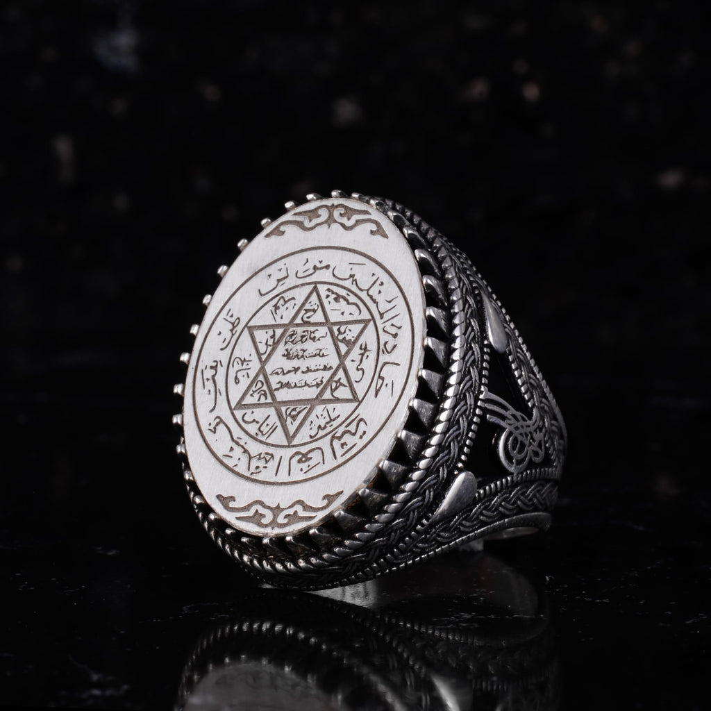 KAMBO Star of David Men's Ring – 925 Sterling Silver Seal of Solomon Ring – Handmade Religious Symbol Silver Ring — 5