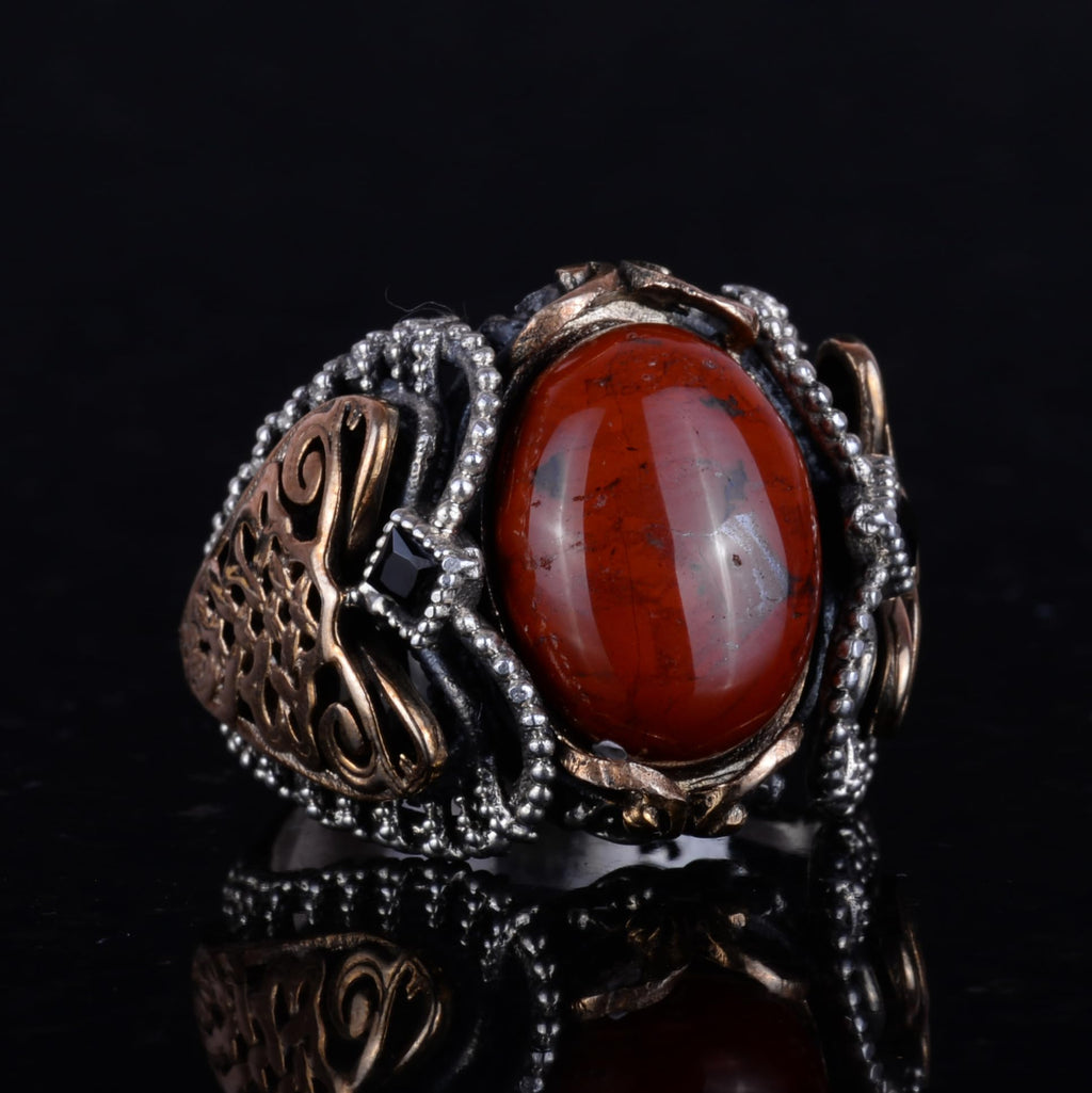 Natural Red Blood Stone Ring — 3