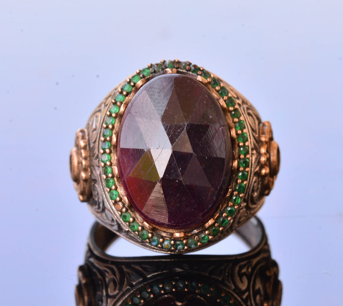 Red Sapphire Stone Ring — 5