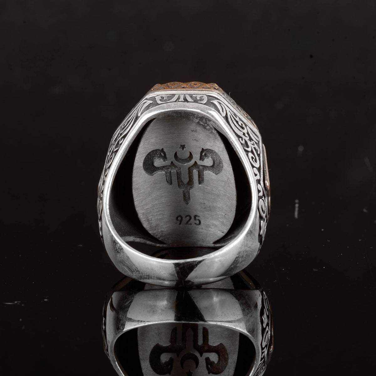 Islamic Men's Ring - 925 Sterling Silver with Mosque Symbol Design — 8