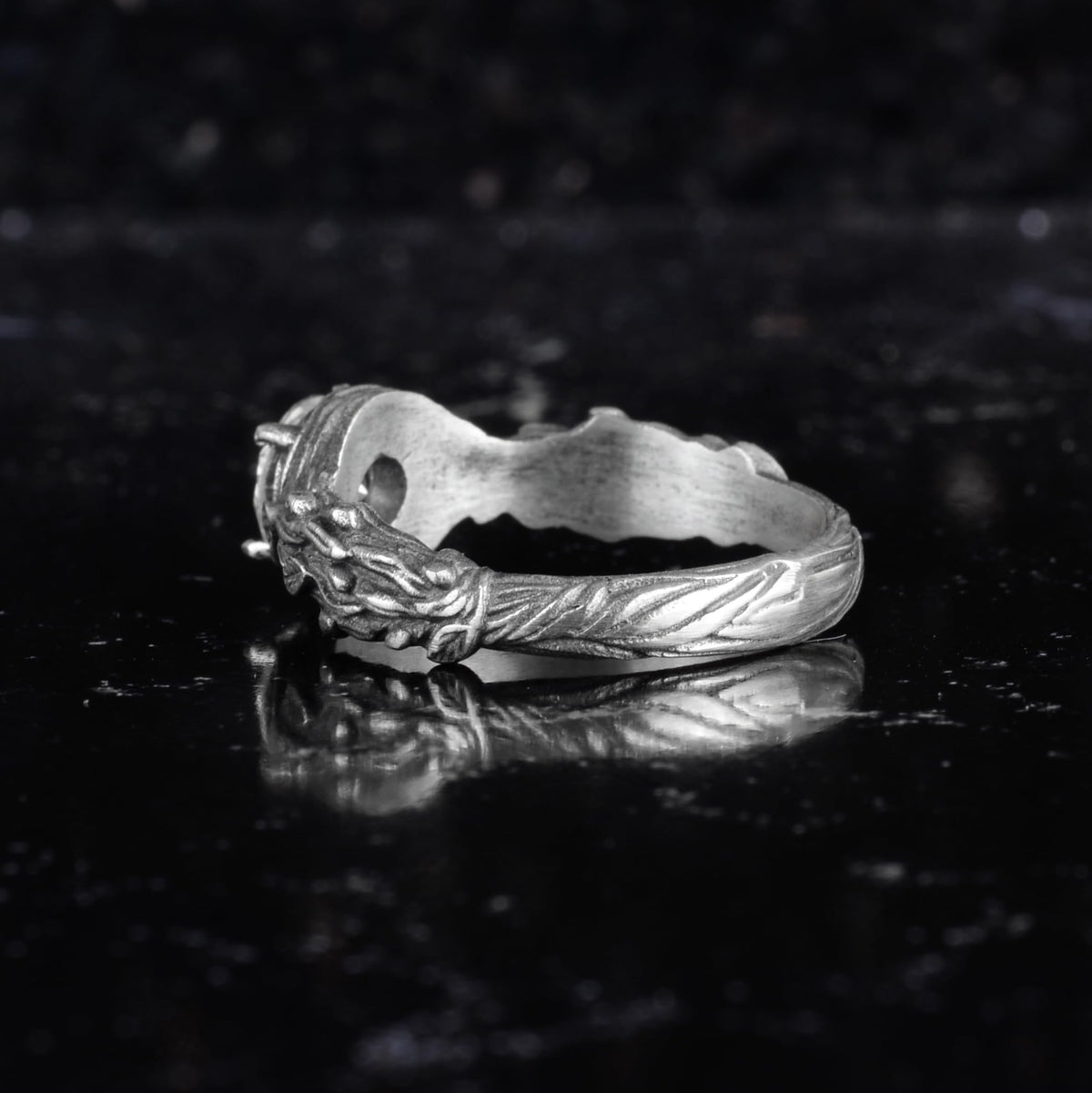 KAMBO Natural Moissanite Stone Women's Ring 925 Sterling Silver Leaf Design Solitaire Ring Elegant Handmade Jewelry — 7