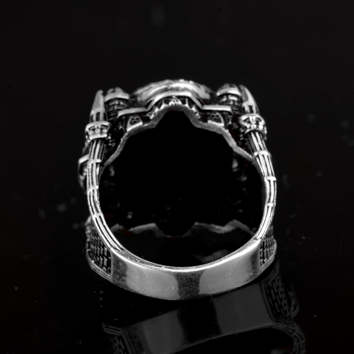 KAMBO Mosque Engraved 3D Ring, 925 Sterling Silver Men's Ring, Islamic Ring (Adjustable) — 5