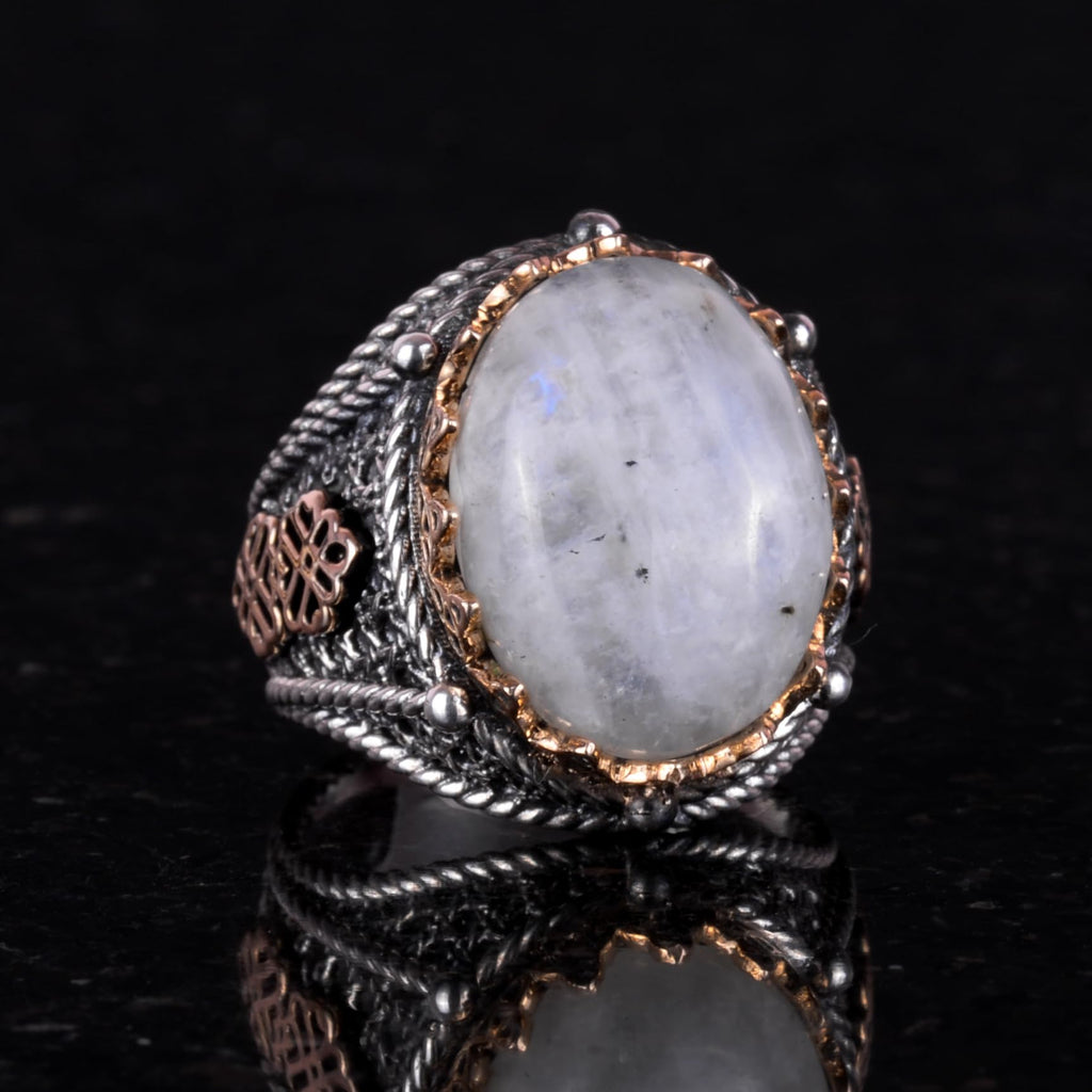 Natural Moonstone Gemstone Ring — 2