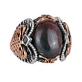 Green Bloodstone, 925 Sterling Silver Men's Ring