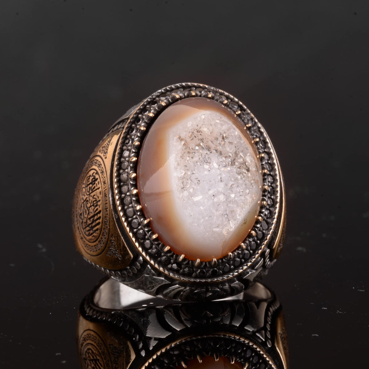 Natural Druzy Quartz Stone Ring (Model-3) — 5